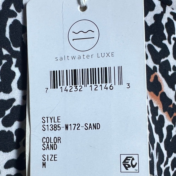 Saltwater Luxe: Brigette Leopard Mix Midi Tank Dress  Medium Zipper - Picture 12 of 13
